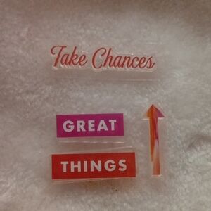 Inspirational Acrylic Sign Stamp Set - Red, Purple, Orange